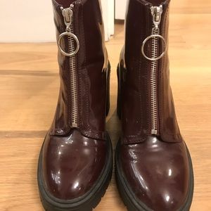 Maroon Ankle Booties